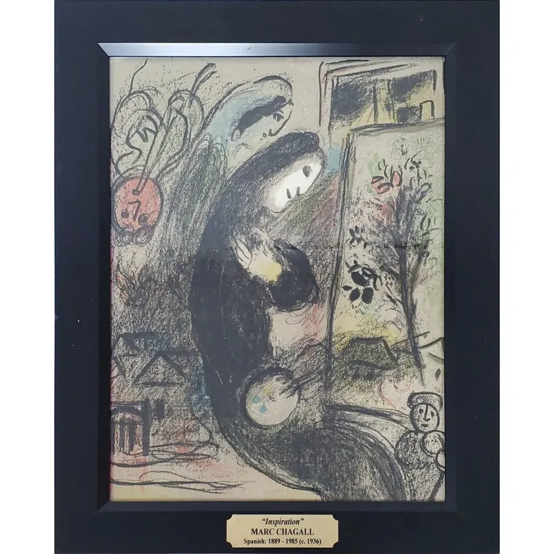 Print After Marc Chagall "Inspiration" c.1963 from auction in East Meadow, New York — image 24