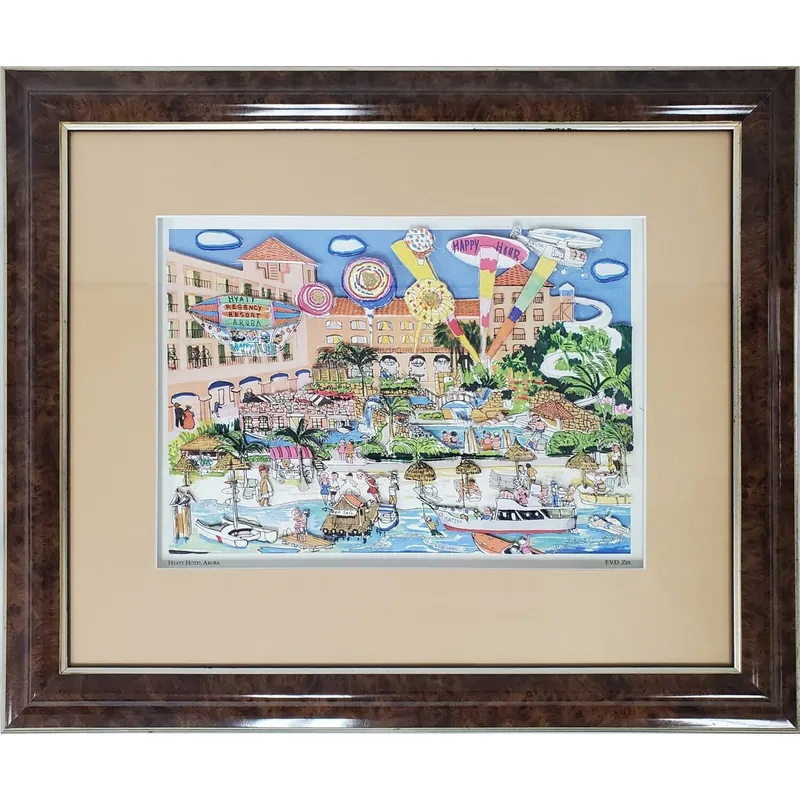 Signed 3-D Artwork "Hyatt Hotel, Aruba" from auction in East Meadow, New York — image 28