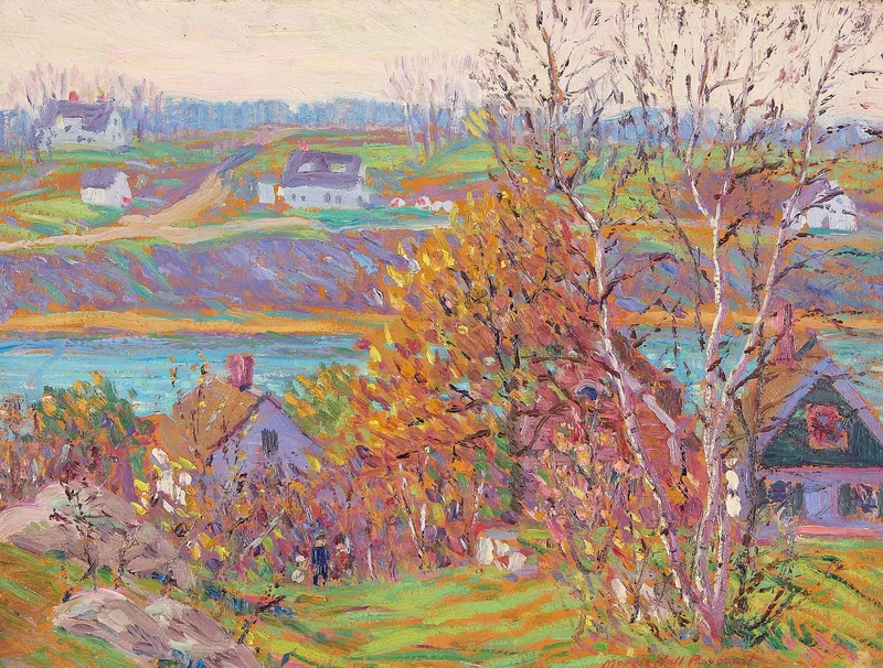 Morris Hall Pancoast "Riverdale" Oil Painting from auction in St. Paul, Minnesota — image 2