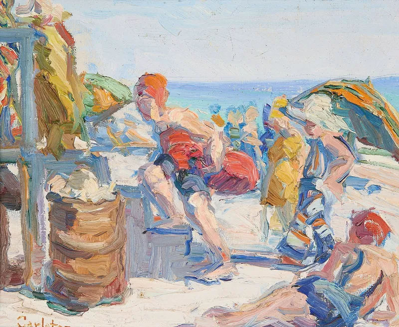 Anne Carleton "Ongonquit Beach" Painting from auction in St. Paul, Minnesota — image 5