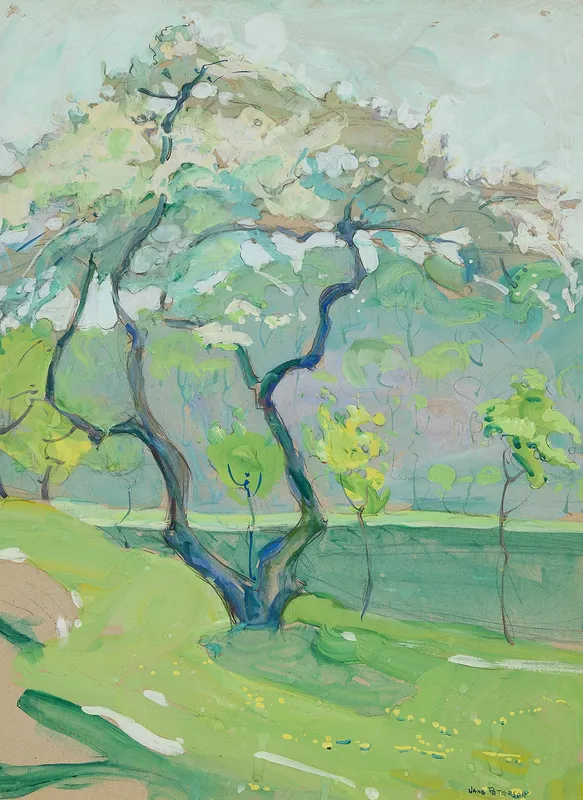 Jane Peterson "Blossoming Apple Tree" Painting from auction in St. Paul, Minnesota — image 8