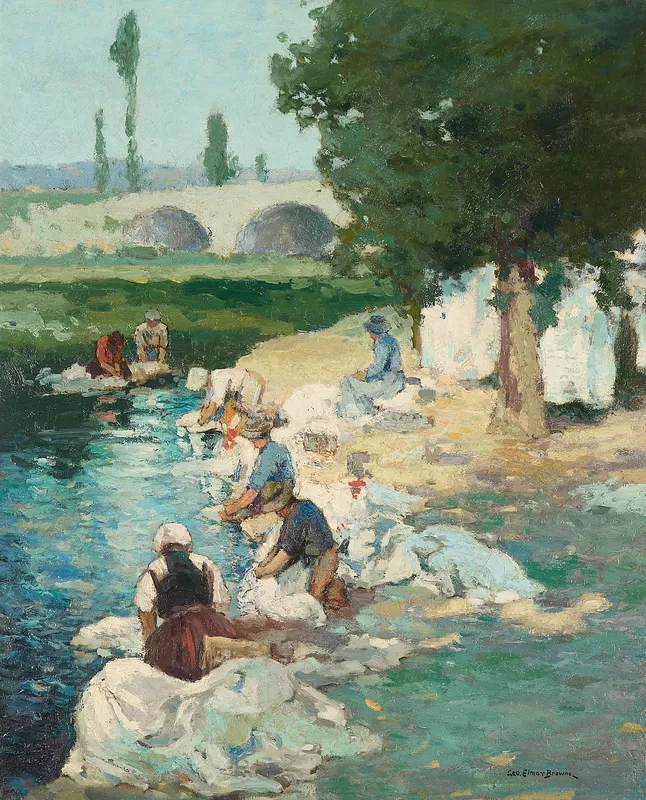 George E. Browne "Scene in Provence" Painting from auction in St. Paul, Minnesota — image 15
