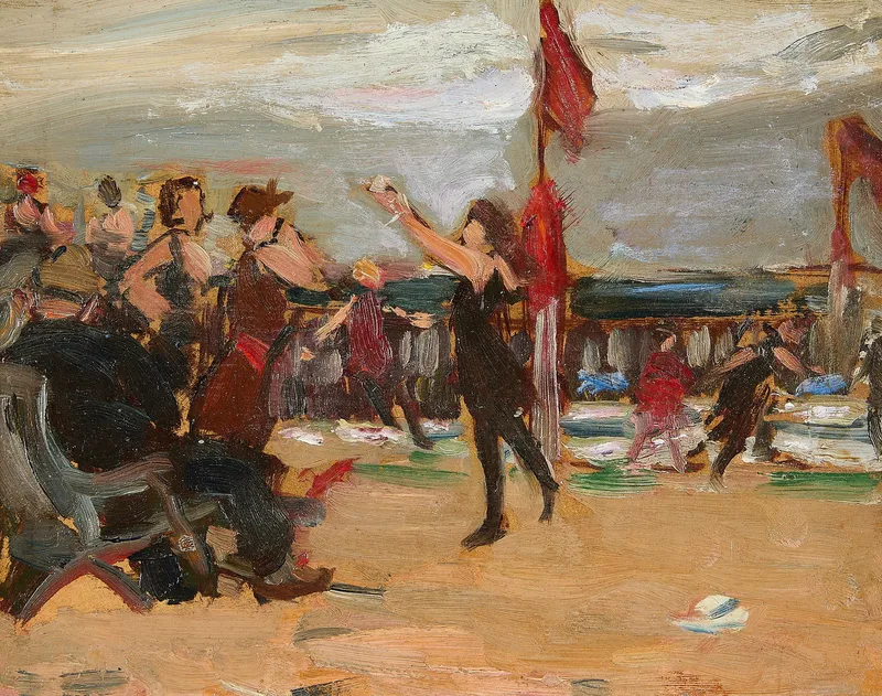 Theresa Bernstein "Beach at Gloucester" Painting from auction in St. Paul, Minnesota — image 16