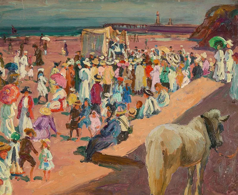 William Horton "Broadstairs Beach" Painting from auction in St. Paul, Minnesota — image 17