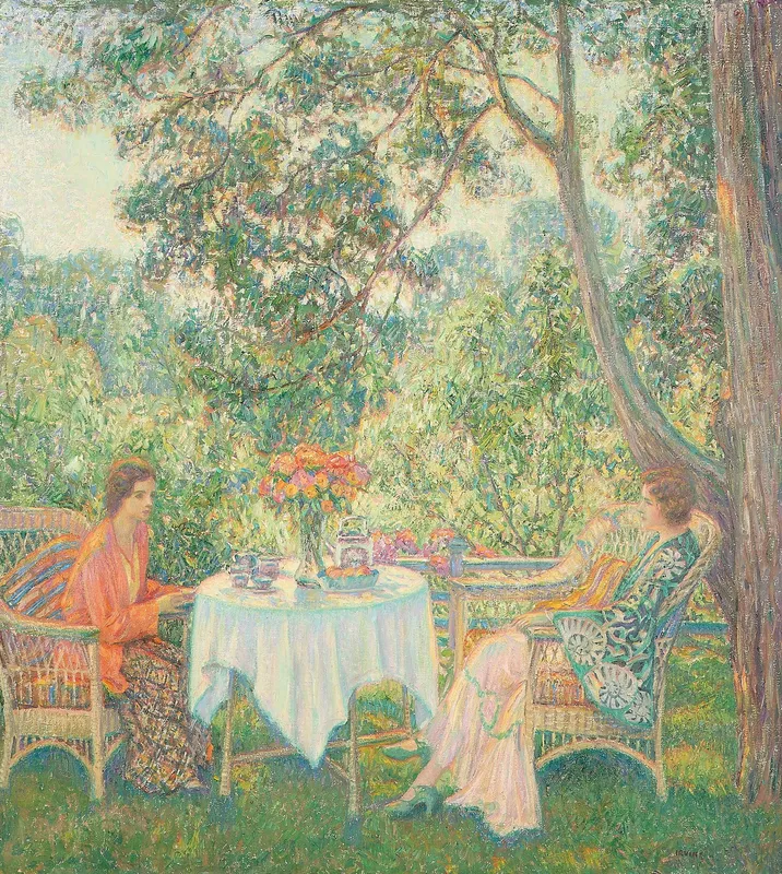 Wilson Henry Irvine "Tea Time" Oil on Canvas from auction in St. Paul, Minnesota — image 23