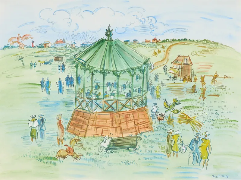 Elmyr de Hory "Le Beau Dimanche" Aft. Dufy Gouache from auction in St. Paul, Minnesota — image 24