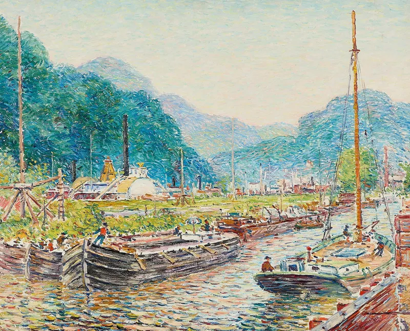 Reynolds Beal "South Roundabout New York" Painting from auction in St. Paul, Minnesota — image 30