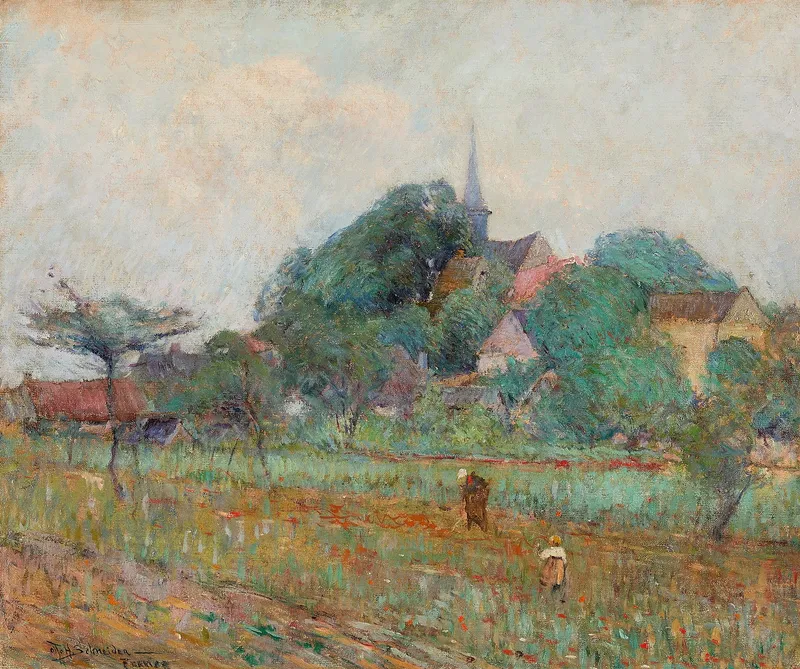 Otto Henry Schneider "France" Painting from auction in St. Paul, Minnesota — image 32