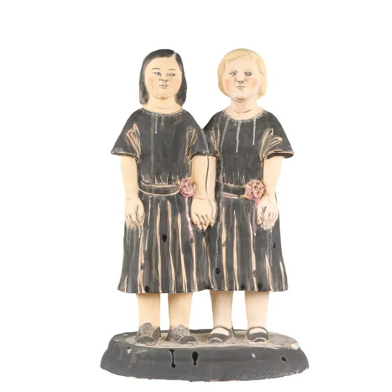 Akio Takamori "Sisters" Stoneware Sculpture 2004 from auction in St. Paul, Minnesota — image 12