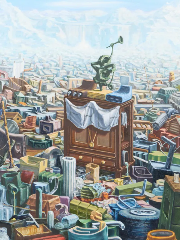 Bruce Tapola "Crossroad" Surrealist Painting from auction in St. Paul, Minnesota — image 37