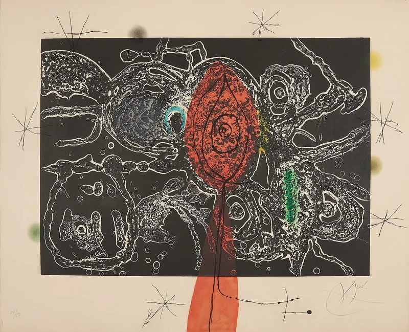 Joan Miro "Plate II - Espriu-Miro" Etching 1975 from auction in St. Paul, Minnesota — image 46