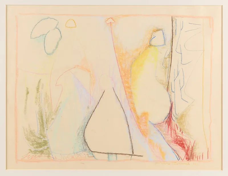 Signed "Kid's Band III" Abstract Pastel Drawing from auction in St. Paul, Minnesota — image 7