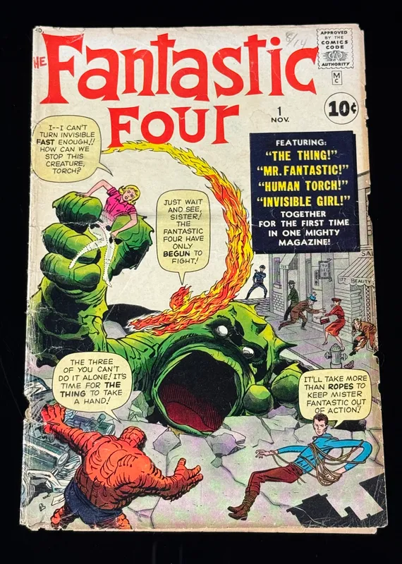 Fantastic Four Issue Number 1 November 1961 Marvel Comics Front and Back Cover Only from auction in Campbell, New York — image 19