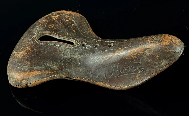 Antique Hunt Leather Bicycle Saddle from auction in Campbell, New York — image 35