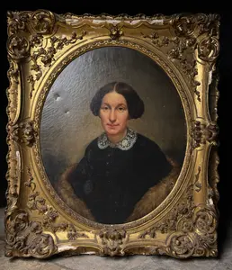 1853 J. B. Pfyffer (American, 19th Century), Portrait of a Lady, Oil on Canvas