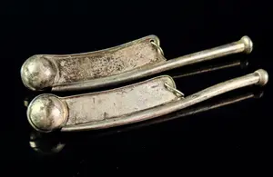 A Pair of Sterling Silver Boatswain Call Whistles
