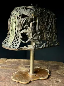 Neoclassical Revival Cast Iron and Nickel Plated Table Lamp