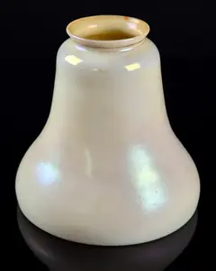 Steuben Calcite and Gold Aurene Art Glass Lamp Shade