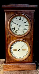 Seth Thomas Parlor No. 3 Double Dial Calendar Clock