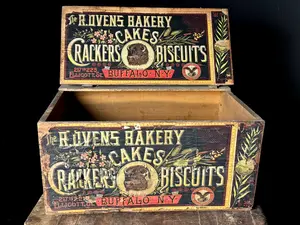 National Biscuit Company R. Ovens Bakery Wood Crate Buffalo New York
