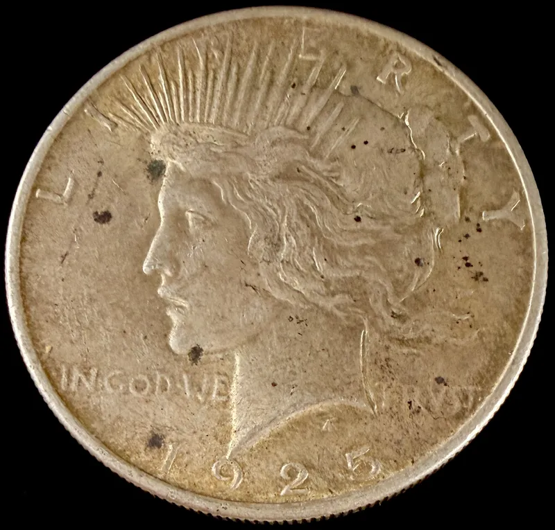 1925 US Peace Silver Dollar from auction in Campbell, New York — image 8