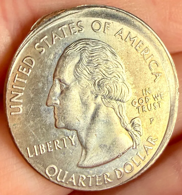 US 1999-P Georgia Statehood Quarter Dollar Mint Error Broadstruck from auction in Campbell, New York — image 11