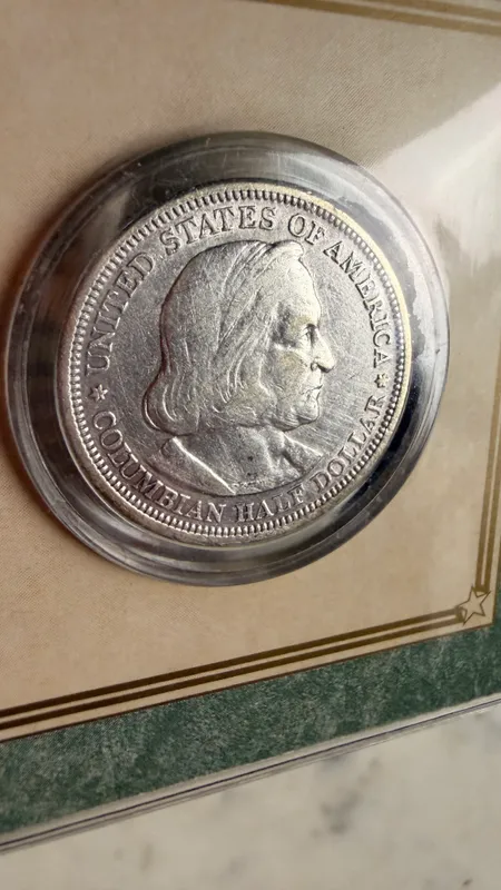 1893 US Silver Columbian Exposition Commemorative Half Dollar from auction in Campbell, New York — image 17