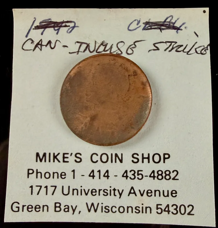 Canada Bronze Cent, Queen Elizabeth II, Full Obverse Brockage Mint Error from auction in Campbell, New York — image 27