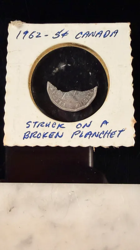 1962 CA Nickel 5 Cents Mint Error Struck on Broken Planchet from auction in Campbell, New York — image 29