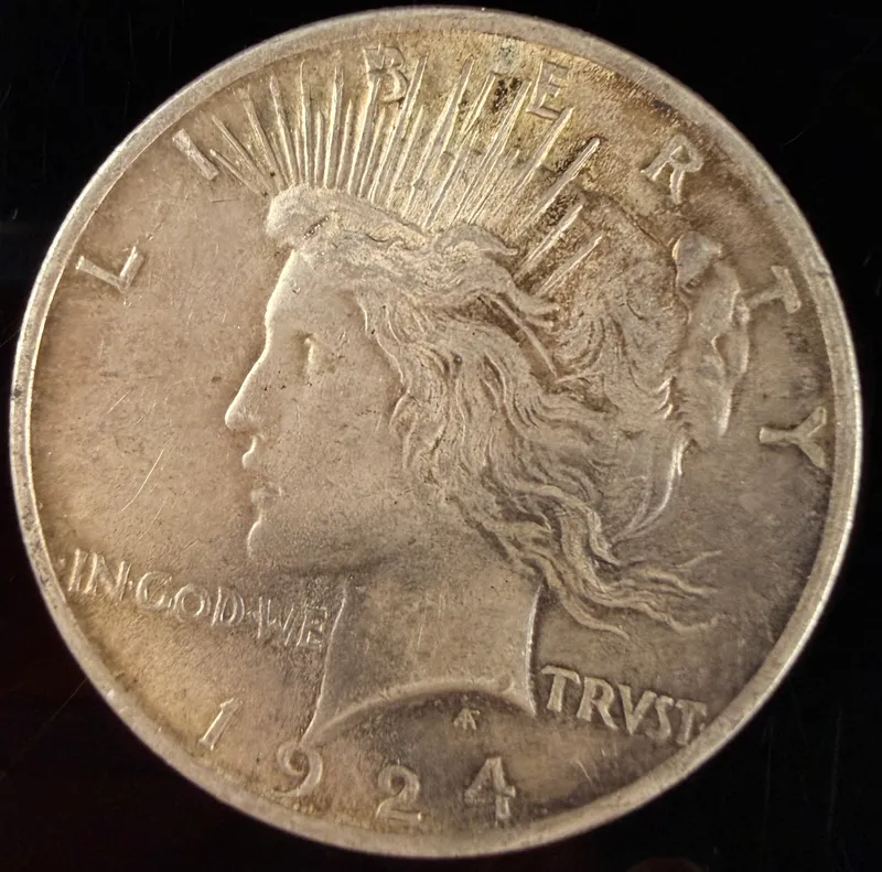 1924 US Peace Silver Dollar from auction in Campbell, New York — image 39