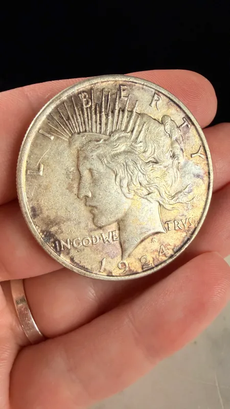 1924 US Peace Silver Dollar from auction in Campbell, New York — image 40