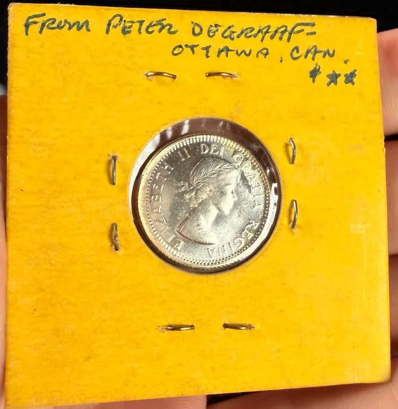 1963 Canada 10 Cents Silver Coin with Off-Center Strike Error from auction in Campbell, New York — image 43