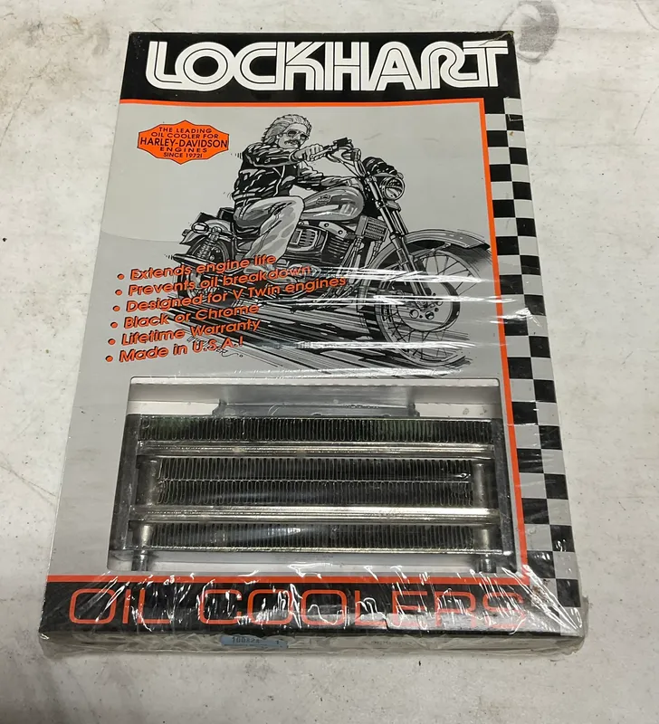 Lockhart Model 500 Chrome Horizontal Mount Oil Cooler for Harley-Davidson V-Twin Engines from auction in Campbell, New York — image 30