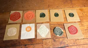 1570-1910 Collection of Dutch and Belgian Wax Seal Impressions and Embossed Paper Labels