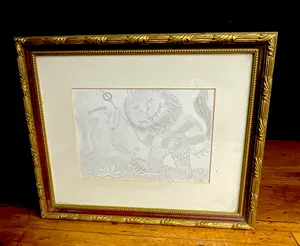 20th Century American School, Framed Graphite Drawing of Where the Wild Things Are