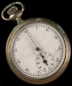 Vintage Swiss Made Open Face Mechanical Stopwatch