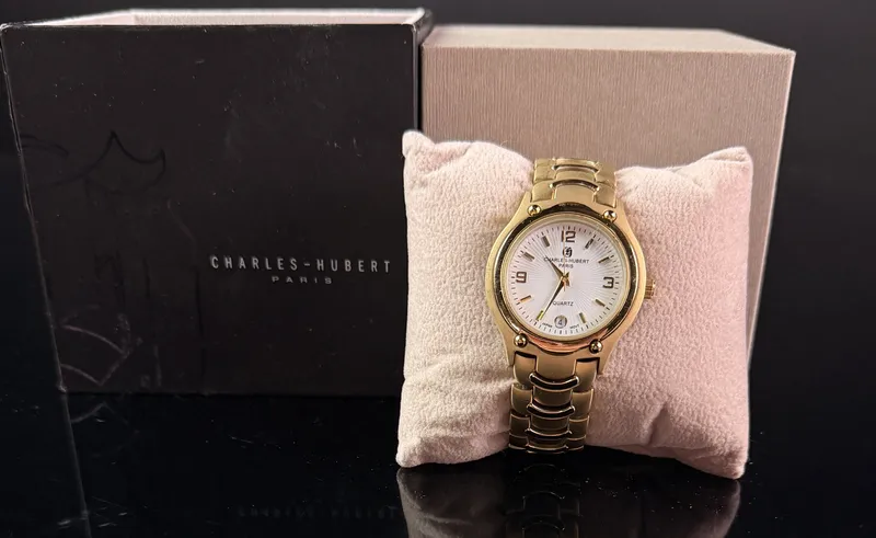 Charles-Hubert Paris Gold-Toned Quartz Wristwatch Ref. 3630-G from auction in Campbell, New York — image 16