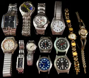 An Assortment of Fifteen Men's and Women's Quartz Wristwatches and Watch Heads