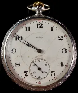 Elgin National Watch Co. Strand Grade 17 Jewel Open Face Pocket Watch