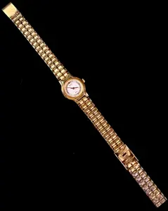 Seiko Quartz Gold-Tone Ladies Wristwatch SX Model V401-0091