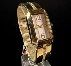 Fossil Adjust-O-Matic Gold-Tone Stainless Steel Ladies Bracelet Watch