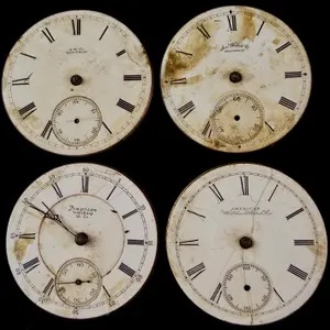 An Assortment of Four American Waltham Pocket Watch Movements for Parts
