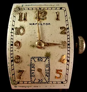 Hamilton Model 982 19-Jewel Manual Wind Watch Movement and Dial