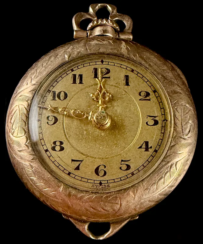 Lotus Watch Co. Swiss 15 Jewel Pendant Pocket Watch in Wadsworth Gold Filled Case from auction in Campbell, New York — image 11