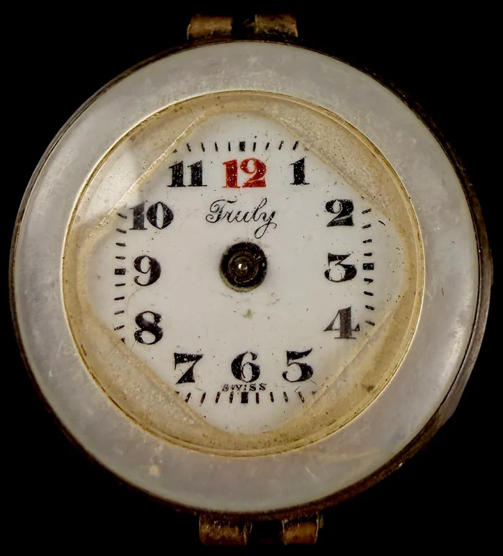 Truly Swiss Manual Wind Mother-of-Pearl Pendant Watch from auction in Campbell, New York — image 12