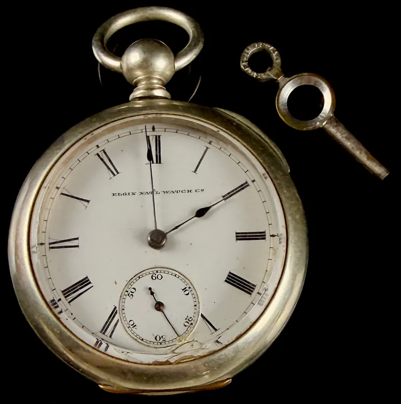 Antique Elgin National Watch Co G M Wheeler 18 Size Key Wind Pocket Watch from auction in Campbell, New York — image 8