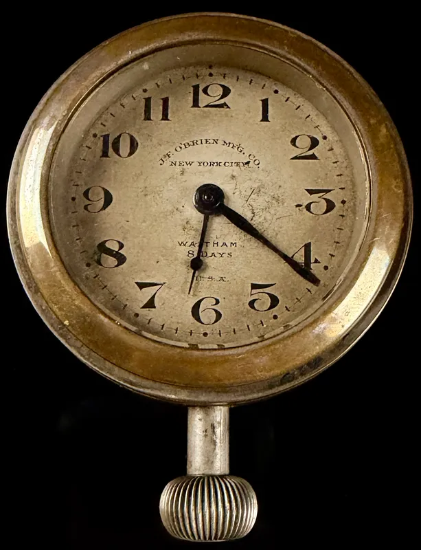 Waltham 8-Day Automobile Dash Clock for J.F. O'Brien Mfg. Co. New York City circa 1919 from auction in Campbell, New York — image 26