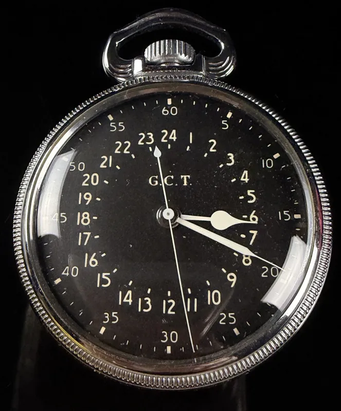 Hamilton Grade 4992B G.C.T. WWII US Military Navigation Pocket Watch from auction in Campbell, New York — image 35