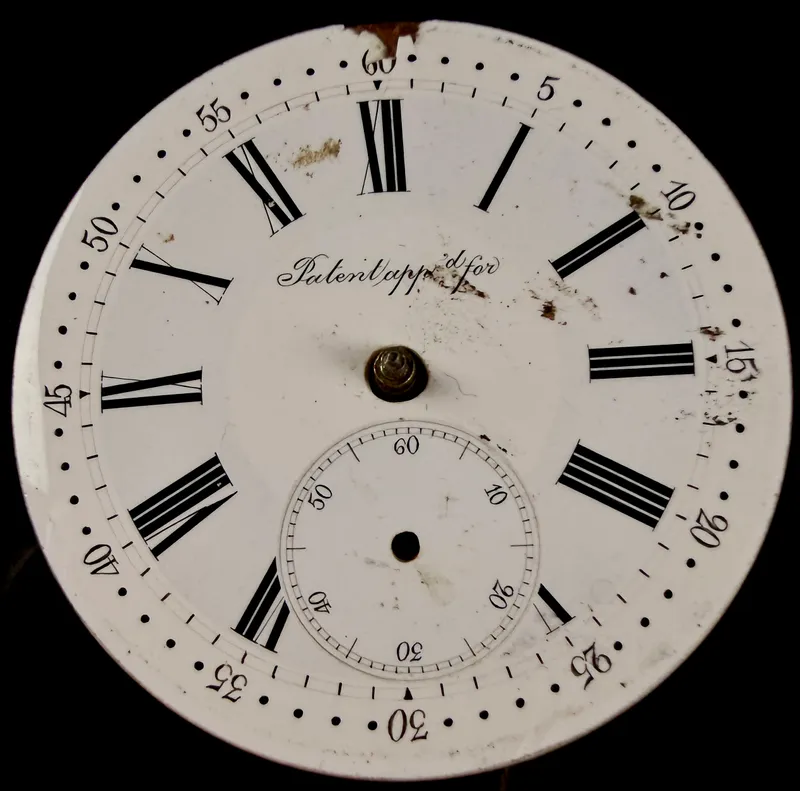 Alcide Droz and Cie St-Imier Swiss Pocket Watch Movement and Enamel Dial from auction in Campbell, New York — image 40