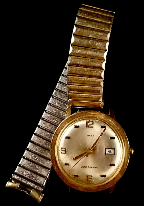 Vintage Timex Marlin Manual Wind Calendar Wristwatch with Speidel Band from auction in Campbell, New York — image 42